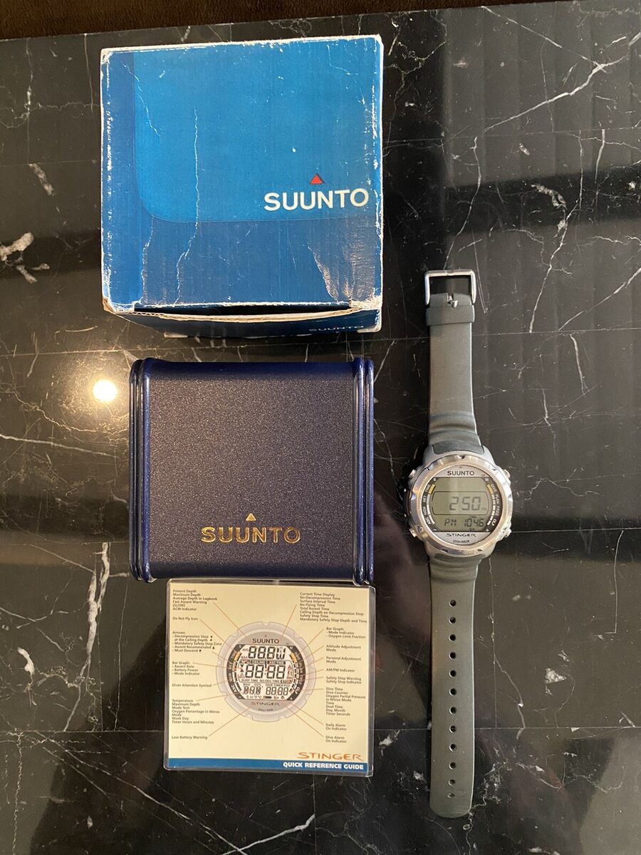 SUUNTO STINGER DIVE WRIST WATCH COMPUTER- New Factory Installed