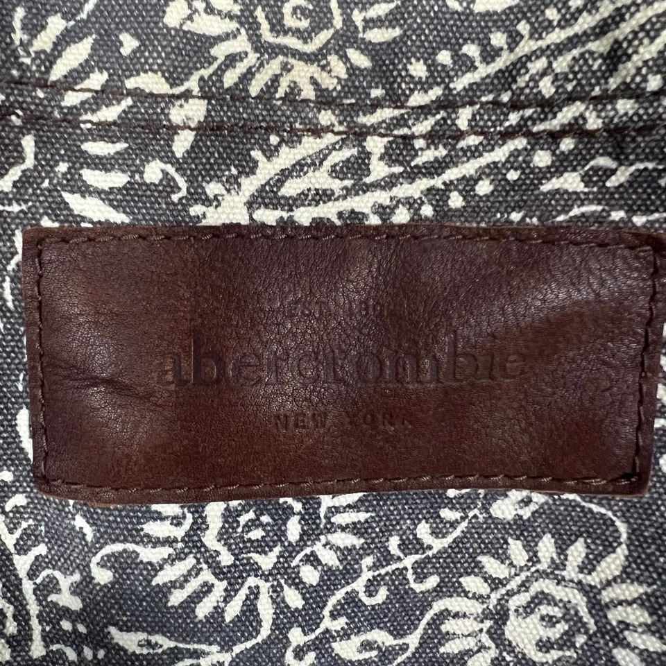 Abercrombie Fitch Y2K Tote Bag Womens Boho Canvas Casual Rustic Carry All Open - Image 4 of 4