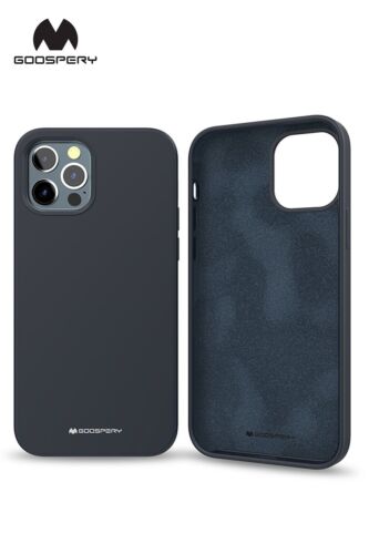 iPhone 16 15 14 13 Pro Goospery Silicone Slim Protective Soft Back Case Rubber - Picture 6 of 8