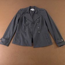 Calvin Klein Women's Size Small Gray Stretch Double Breasted Jacket
