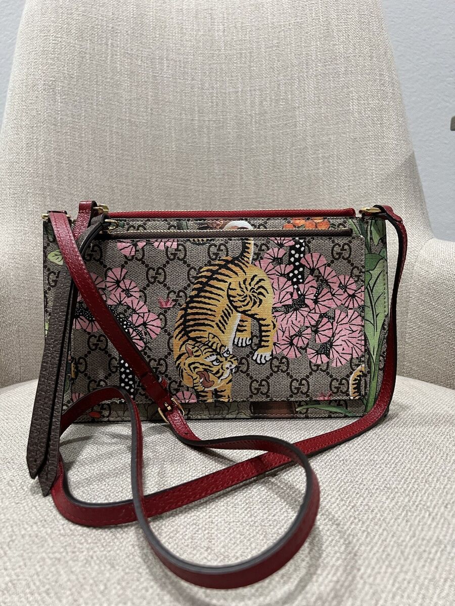 GUCCI BENGAL TIGER AND BIRD DOUBLE ZIP CROSSBODY BAG | eBay GUCCI BENGAL TIGER AND BIRD DOUBLE ZIP CROSSBODY BAG | eBay