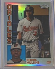 Cedric Mullins 2019 Topps Chrome 1984 Style Insert Rookie Card Tampa Bay Rays. rookie card picture