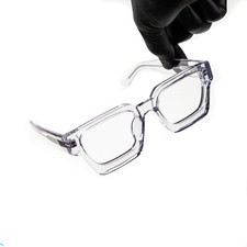 Large Hip Hop Fully Clear Tint Men's Top Quality Acetate Eye Glasses