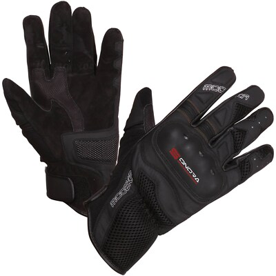Motorcycle Gloves 9 - Modeka Sonora Summer Leather - Black-Red