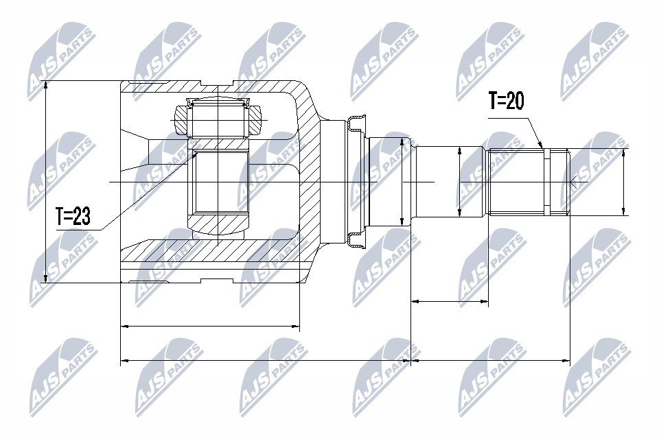 NPW-TY-070 NTY Joint Kit, drive shaft for TOYOTA