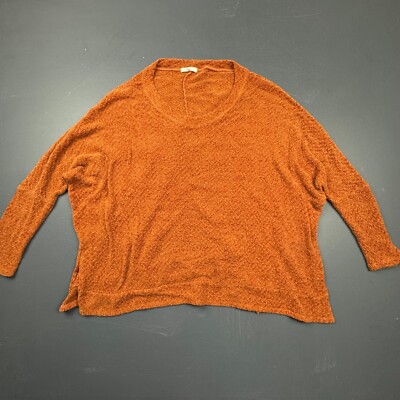 Cherish Oversized Sweater Women s Size M/L Brown Soft Knit Boho Cozy Pullover