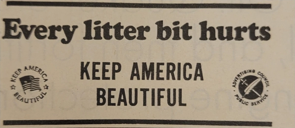 Keep America Beautiful Ad for sale | eBay