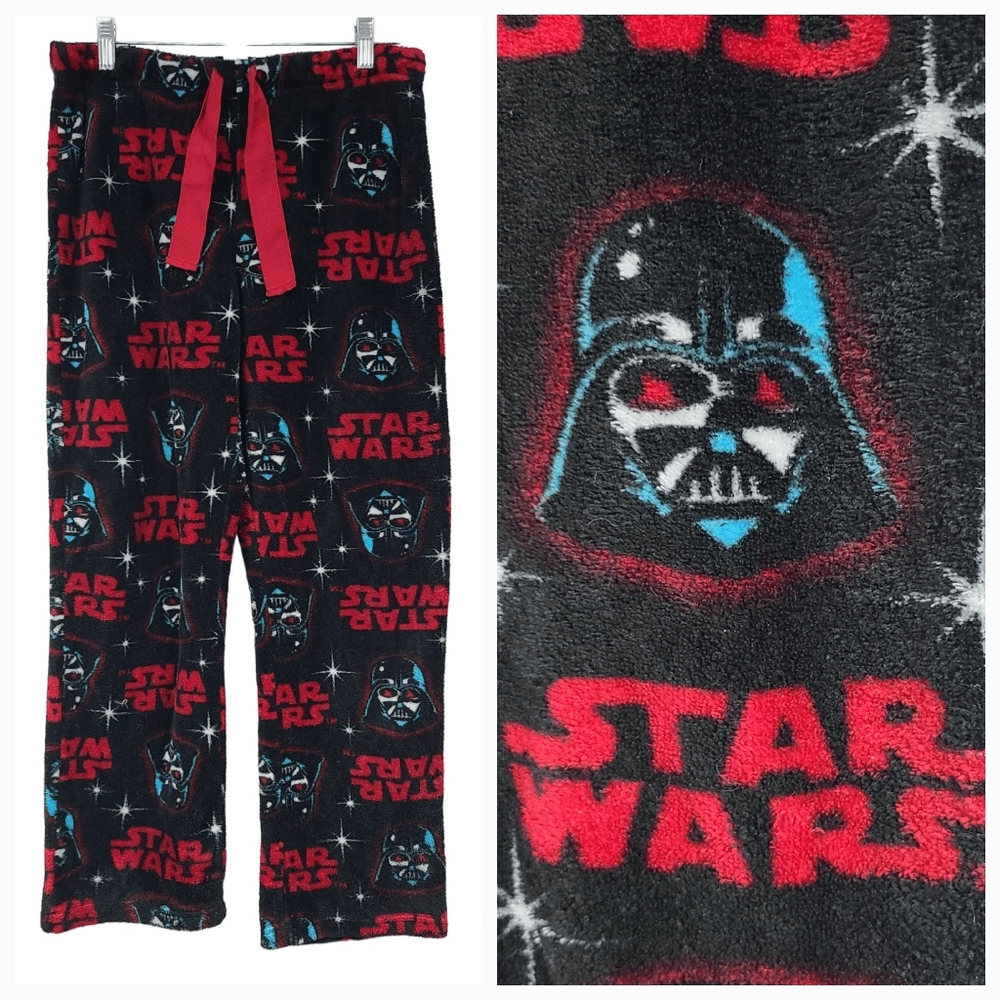 Women's Star Wars Darth Vader Pajama Bottom Black Fleece Lounge - Main Image