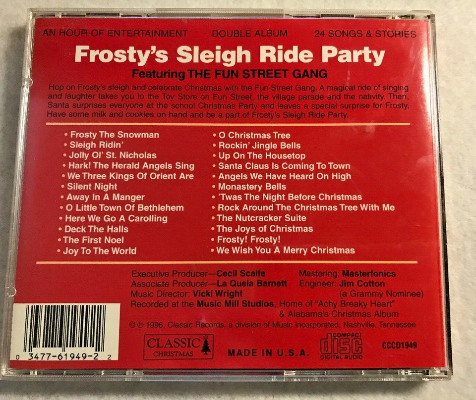 2 Christmas FUN CDS Frostys Sleigh Ride Party & M&Ms Merry Brighten Yr ...