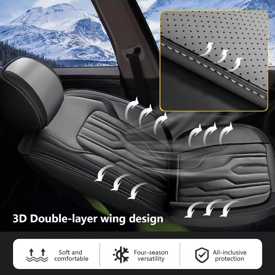 Car 5-Seat Covers Faux Leather Cushion Full Set For Chevrolet Malibu 2007-2024 Foto 2 de 4