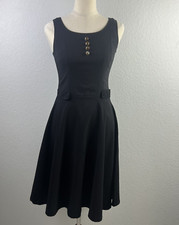 Living Dead Souls Black Sleeveless Bateau Neck Dress Size S