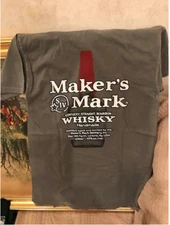 T SHIRT SMALL Maker's MAKER’S Mark Bourbon SS Red Bottle on Back New