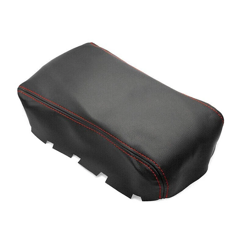 NEW Car Center Console Armrest Box Cover Leather For Dodge Nitro 07-11 Black+Red - Изображение 2 из 4