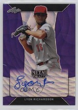 2018 Leaf Metal Draft Purple Wave 14/15 Lyon Richardson #BA-LR1 Auto l5w
