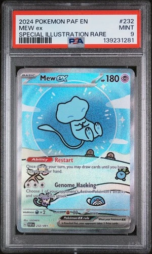 2024 POKEMON PAF EN-PALDEAN FATES SPECIAL ILLUSTRATION RARE #232 MEW EX PSA 9