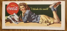Vintage 1942 Coca Cola Ink Blotter Advertising Card
