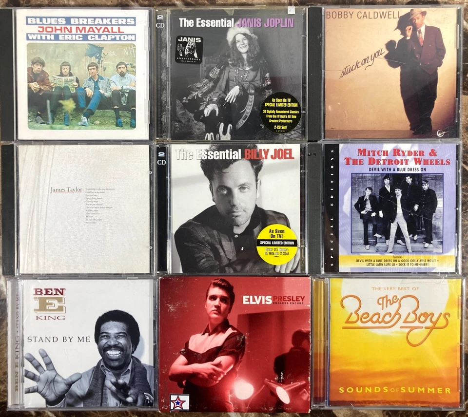 Классический рок-н-ролл R&B соул компакт-диск лот 39 Элвис Пресли Эрик Клэптон 60-х 70-х 80-х - Изображение 2 из 4