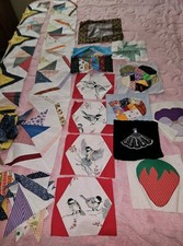 Lot Of 37 Vintage Orphan Quilt Blocks Mixed Lot Of Sizes & Designs Read 