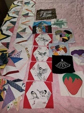 Lot Of 37 Vintage Orphan Quilt Blocks Mixed Lot Of Sizes & Designs Read 