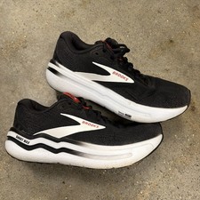 Brooks Ghost Max 2 Mens Size 9 Running Shoes Black White Red 1104311D027
