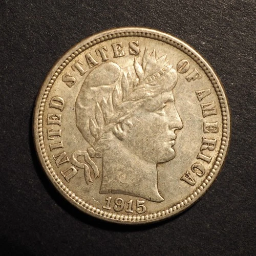 1915 **P** BARBER DIME  **NICE COIN!** - Free Shipping! M8658