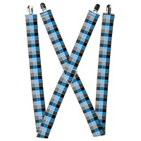 Buckle-Down Suspenders, Checker Mosaic Blue 1.5-Inch Wide Regular (Us Import)