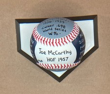 Joe McCarthy Hand Painted Baseball, New York Yankees (B67), HOF