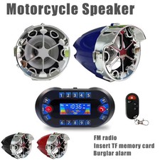 Motorcycle Bluetooth Speaker Amplifier 2.1A Music MP3 Player Burglar Alarm USB