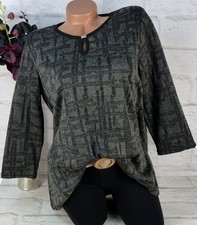 New Jersey Shirt Tunika Bluse Pulli Top Lagenlook Designer Kurz Damen 3XL 48 50