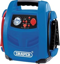 Draper 70553 12V Power Pack Jump Starter,  Built in 12v Compressor