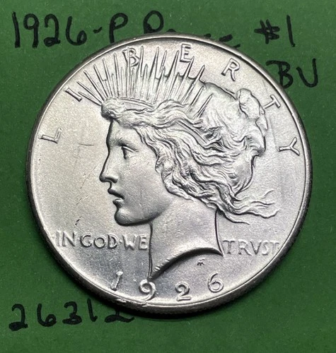 1926 Peace Silver Dollar $1 BU Uncirculated 90% Silver