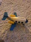 Vintage 1980 Fisher Price Little People Jet Airplane 933 Blue & Yellow