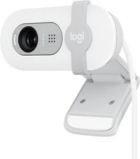 Logitech Brio 100 Full HD 1080p Webcam Meetings Streaming Off White Built in Mic