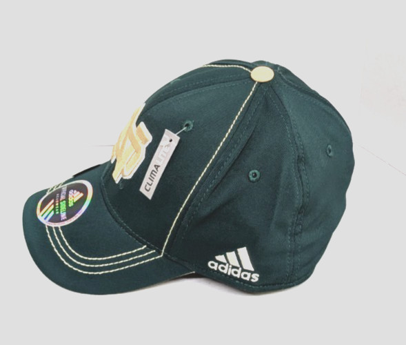 Notre Dame Fighting Irish Green Stretch Fitted Hat By adidas, Size L/XL View 2