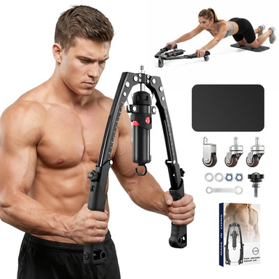 Saker Twister Arm Trainer 3-In-1 Hydraulic Chest Workout Equipment Ab Roller