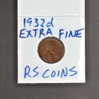 1932 D  XF   LINCOLN  CENT ~ TOUGH to get HI GRADE **EXTRA FINE** #34U free ship