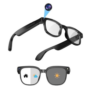 AI Smart Glasses with Camera, 8MP HD Video Recording, Real-Time Translation, ...