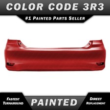 New Painted 3r3 Barcelona Red Rear Bumper Cover For 2011-2013 Toyota Corolla New Painted 3r3 Barcelona Red Rear Bumper Cover For 2011-2013 Toyota Corolla