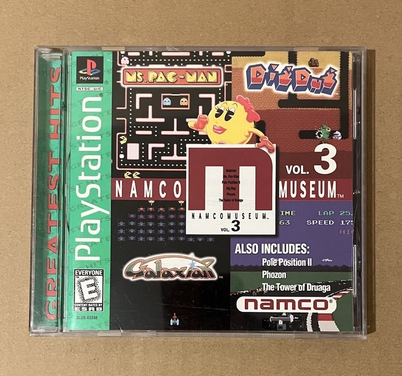 Namco Museum Vol. 3 (Sony PlayStation 1, 1996) PS1 Complete Greatest Hits