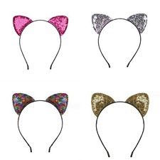 Girls Headwear Gift Hairband Party for children Sequins Cat Ear Cosplay Women