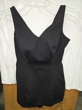 Vintage Tahiti Originals By Ellie One Piece Black Swimsuit Size 36-14