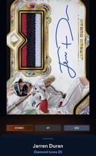 25 Topps Bunt DIGITAL Diamond Icons Signature Relic ICONIC Jarren Duran