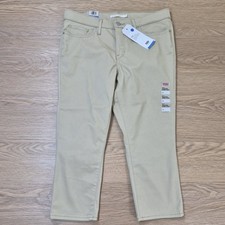 Levi's 311 Women's Tan Skinny Shaping Capri Pants  Size 28 32x22 Small Marks