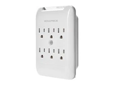 Monoprice 6 Outlet Power Surge Protector Slim Wall Tap - 540 Joules