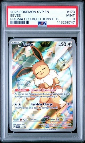 2025 Pokemon Prismatic Evolutions Eevee ETB Promo PSA 9