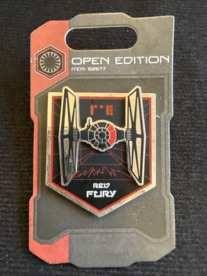 Star Wars Galaxy's Edge First Order Tie Fighter Red Fury Disney Open Edition Pin