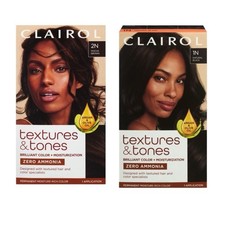 Clairol Textures  Tones Permanent Hair Dye Mocha Brown 2N Natural 1N FC2