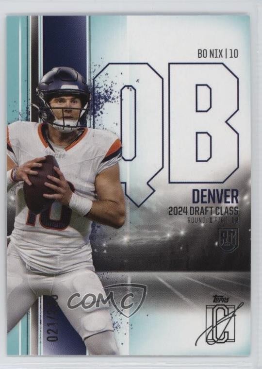2024 Topps Signature Class Rookies Teal /225 Bo Nix #100 0wq4