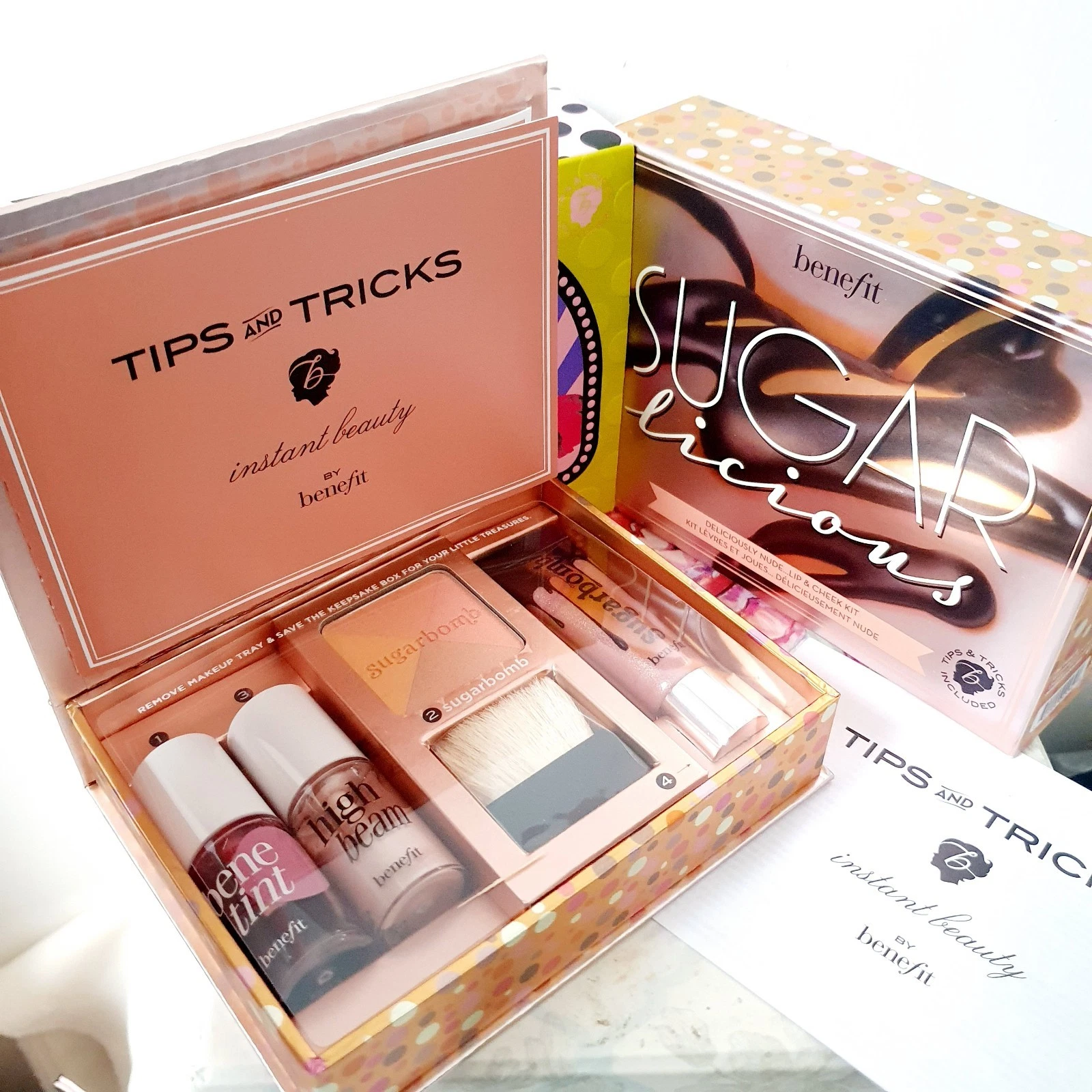 Benefit Sugarlicious Lip & Cheek Kit BNIB Sugarbomb High Beam Benetint FAST POST