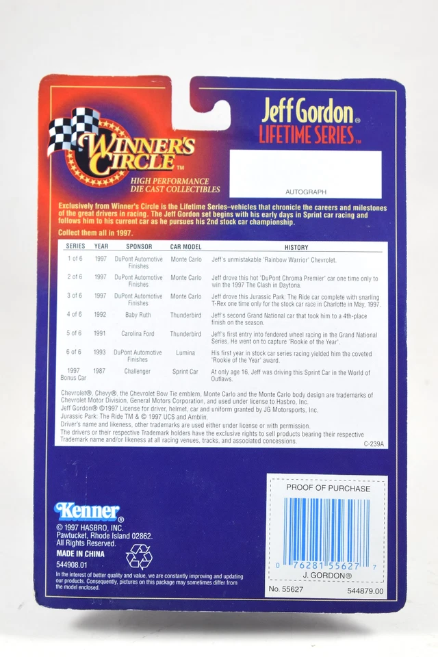 Jeff Gordon #1 Carolina Ford Thunderbird 1997 Winner's Circle 1/64 - Image 3 of 3